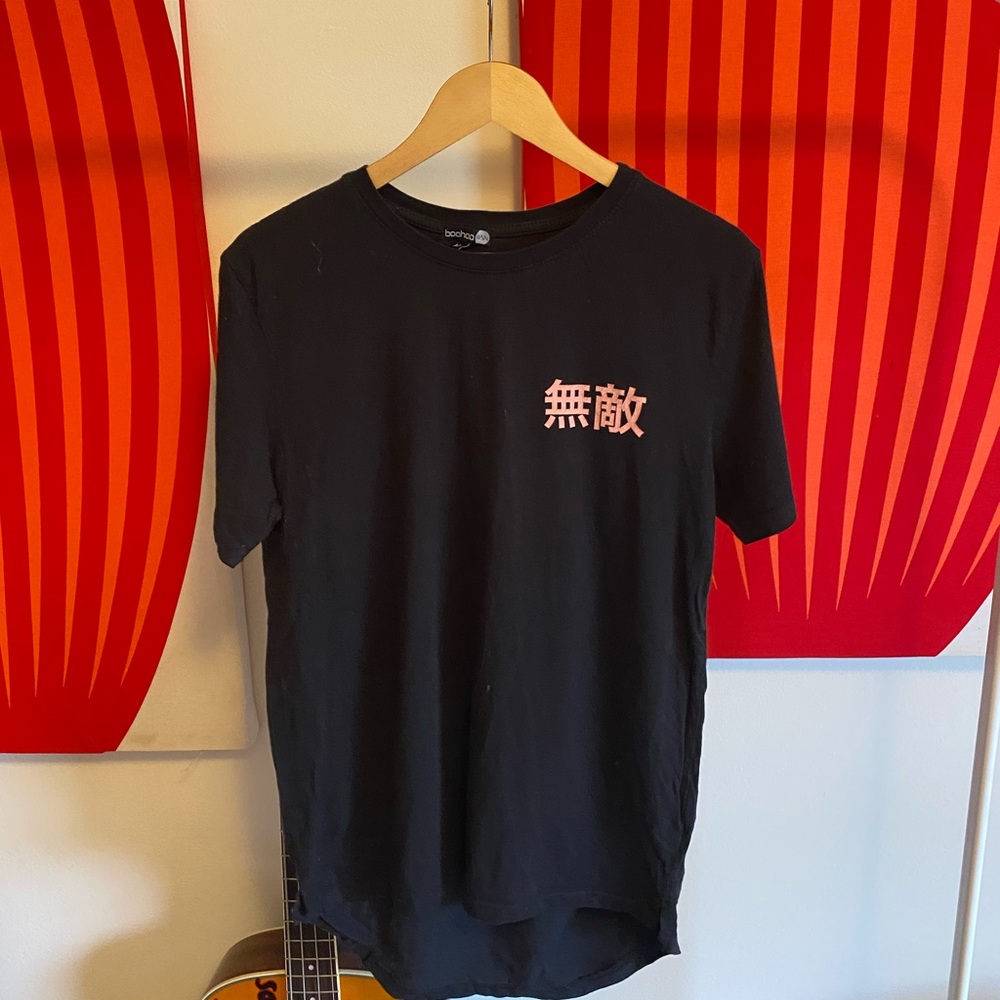 BooHoo Black Longline Tee